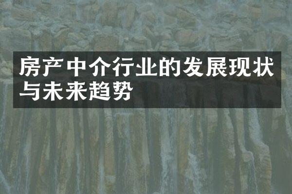 房产中介行业的发展现状与未来趋势