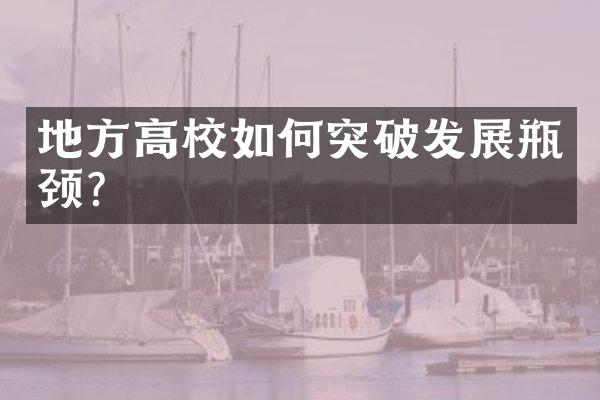 地方高校如何突破发展瓶颈?