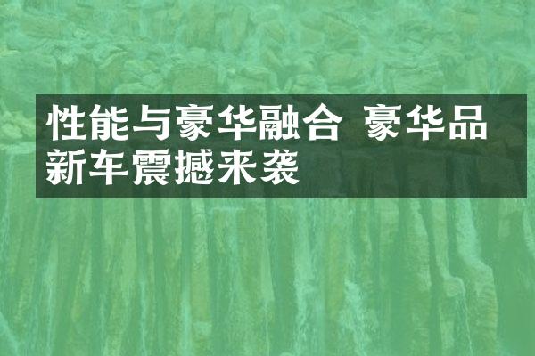 性能与豪华融合 豪华品牌新车震撼来袭