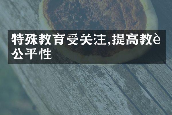 特殊教育受关注,提高教育公平性