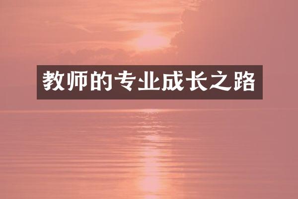 教师的专业成长之路