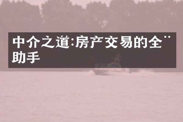 中介之道:房产交易的全程助手