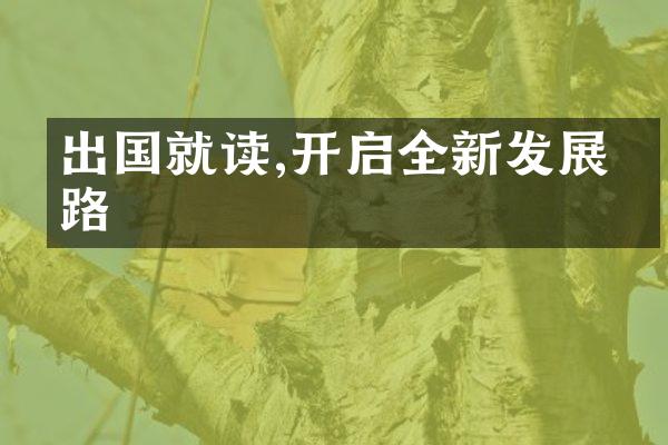 出国就读,开启全新发展之路