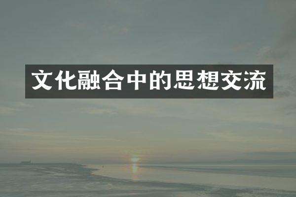 文化融合中的思想交流