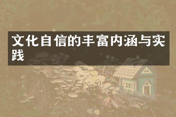 文化自信的丰富内涵与实践