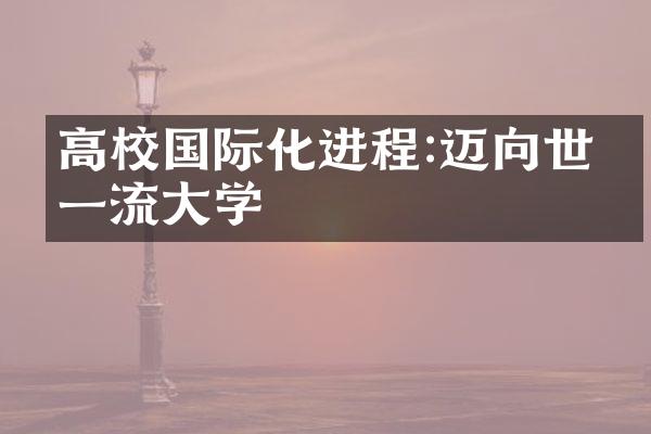 高校国际化进程:迈向世界一流学