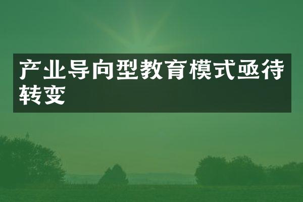 产业导向型教育模式亟待转变