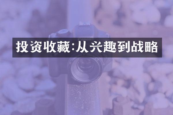 投资收藏:从兴趣到战略