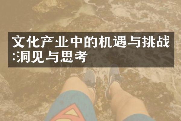 文化产业中的机遇与挑战:洞见与思考