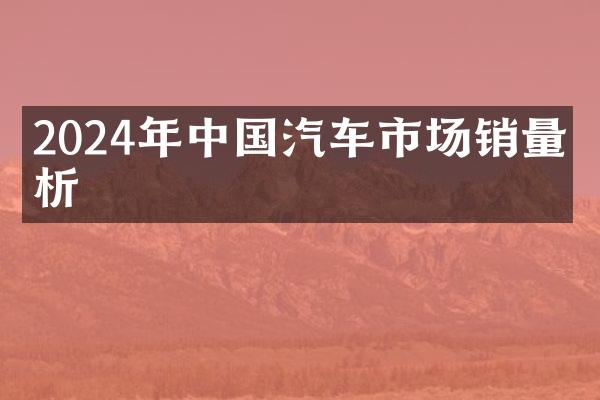 2024年汽车市场销量分析