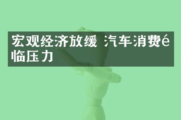 宏观经济放缓 汽车消费面临压力