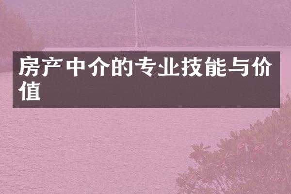 房产中介的专业技能与价值