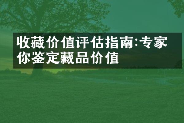 收藏价值评估指南:专家教你鉴定藏品价值