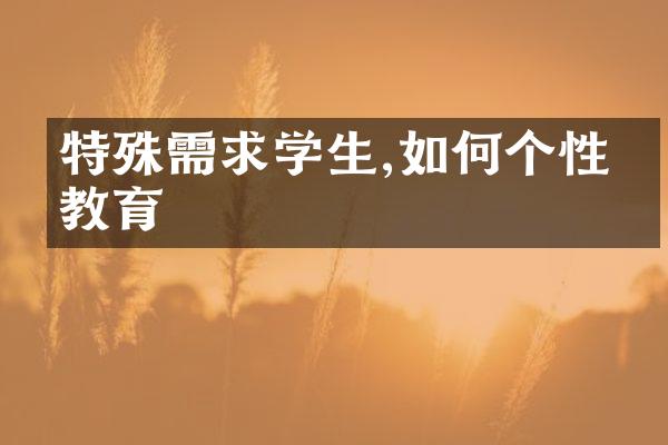 特殊需求学生,如何个性化教育