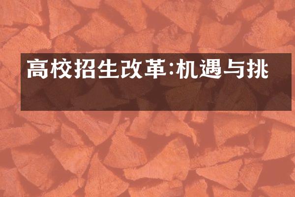 高校招生:机遇与挑战