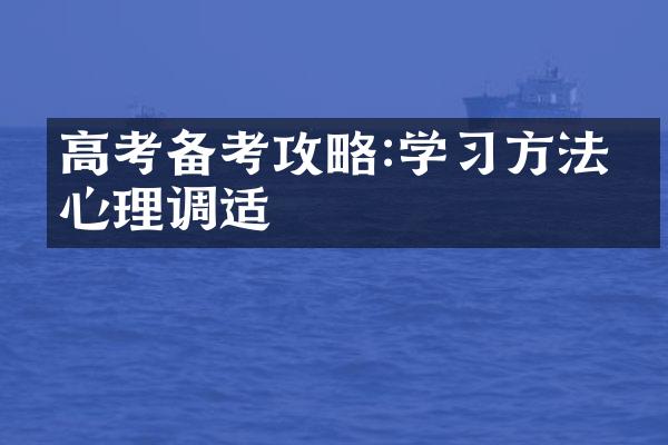 高考备考攻略:学习方法与心理调适