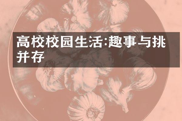 高校校园生活:趣事与挑战并存