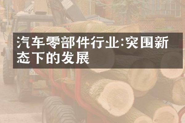 汽车零部件行业:突围新常态下的发展