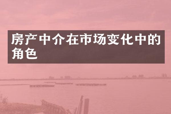 房产中介在市场变化中的角色