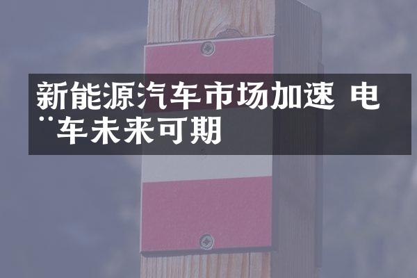 新能源汽车市场加速 电动车未来可期