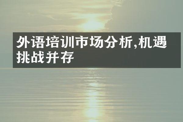 外语培训市场分析,机遇与挑战并存