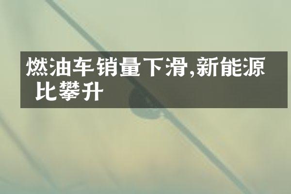 燃油车销量下滑,新能源占比攀升