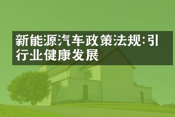 新能源汽车政策法规:引导行业健康发展