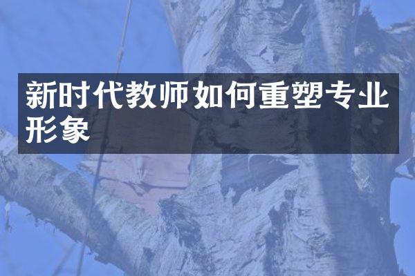 新时代教师如何重塑专业形象