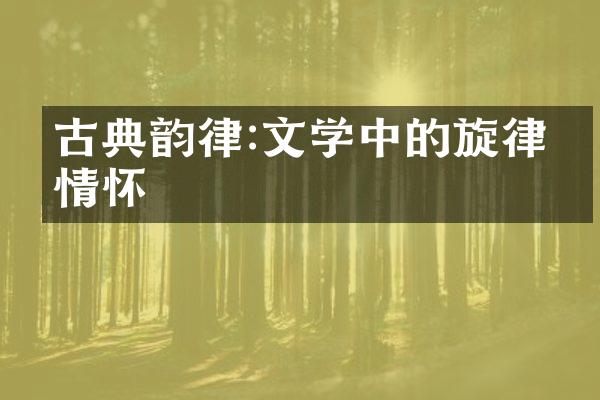 古典韵律:文学中的旋律与情怀