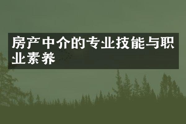 房产中介的专业技能与职业素养