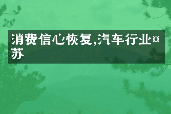 消费信心恢复,汽车行业复苏