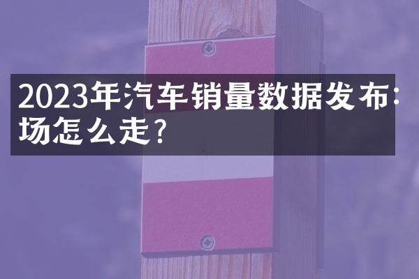 2023年汽车销量数据发布:市场怎么走?