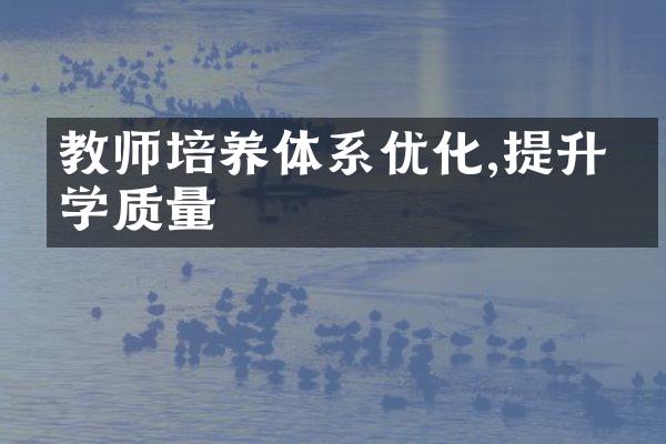 教师培养体系优化,提升教学质量