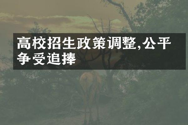 高校招生政策调整,公平竞争受追捧