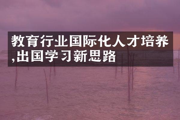 教育行业国际化人才培养,出国学习新思路