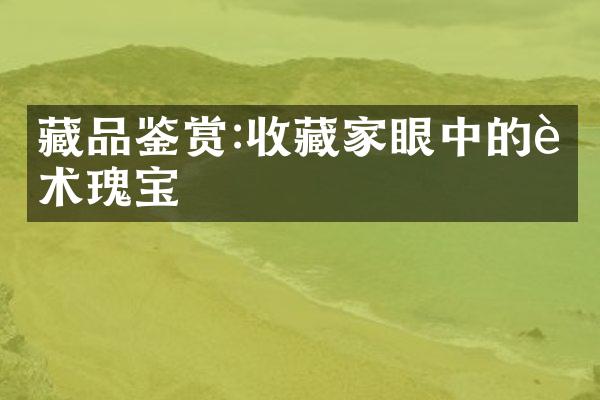 藏品鉴赏:收藏家眼中的艺术瑰宝