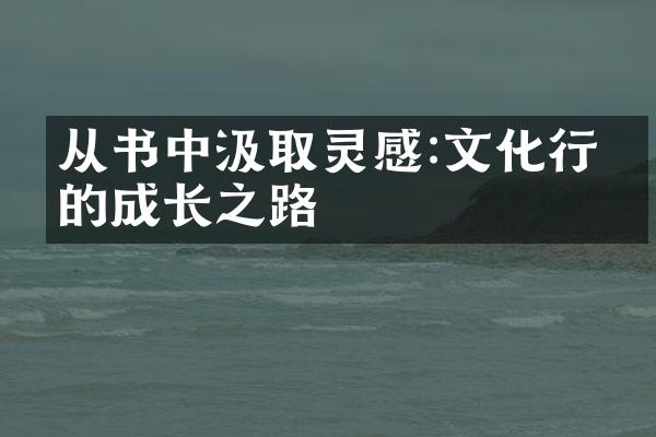 从书中汲取灵感:文化行业的成长之路