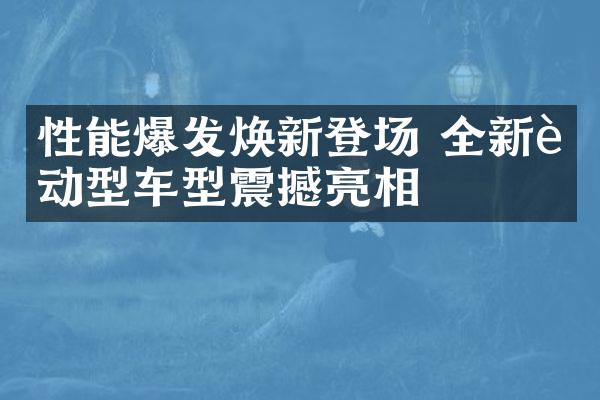 性能爆发焕新登场 全新运动型车型震撼亮相