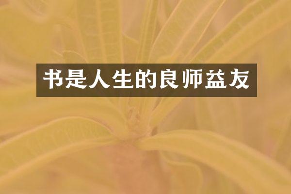 书是人生的良师益友