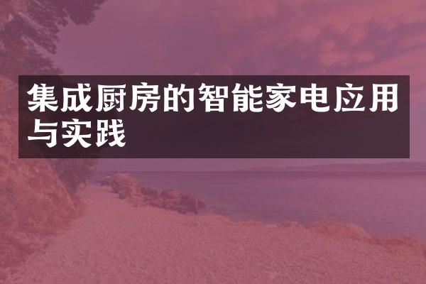 集成厨房的智能家电应用与实践