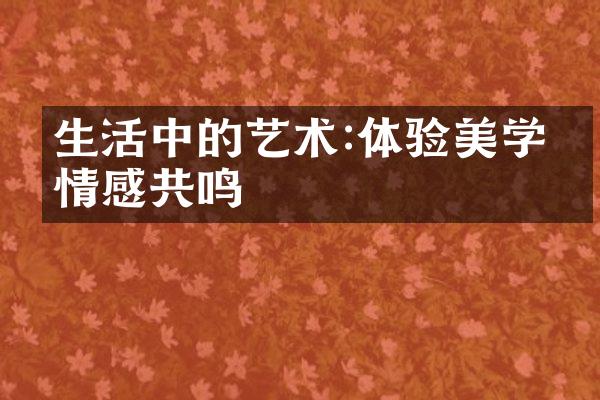 生活中的艺术:体验美学与情感共鸣