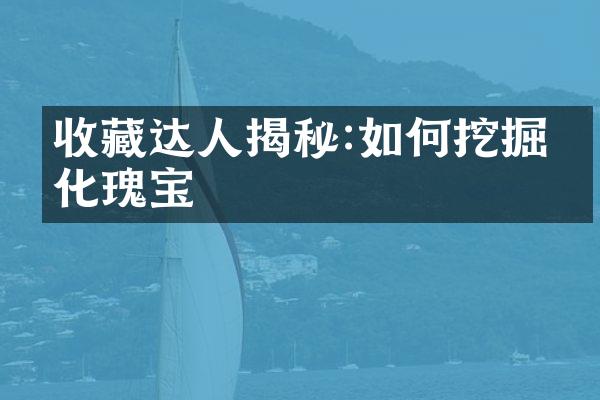 收藏达人揭秘:如何挖掘文化瑰宝