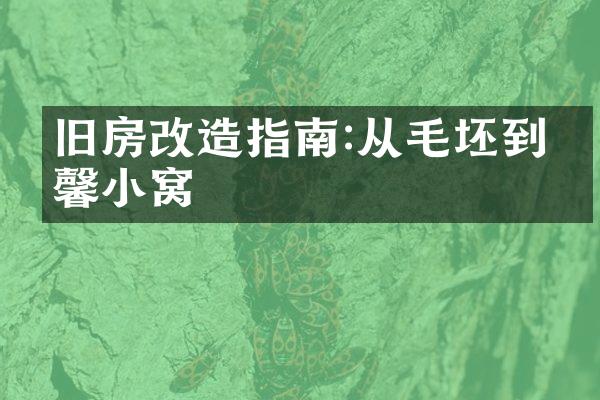 旧房改造指南:从毛坯到温馨小窝