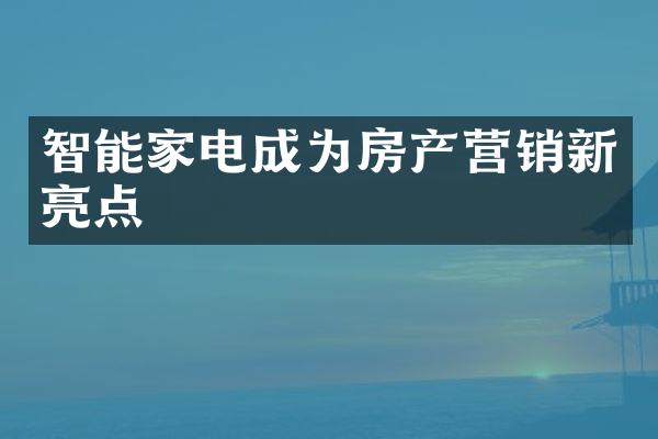 智能家电成为房产营销新亮点