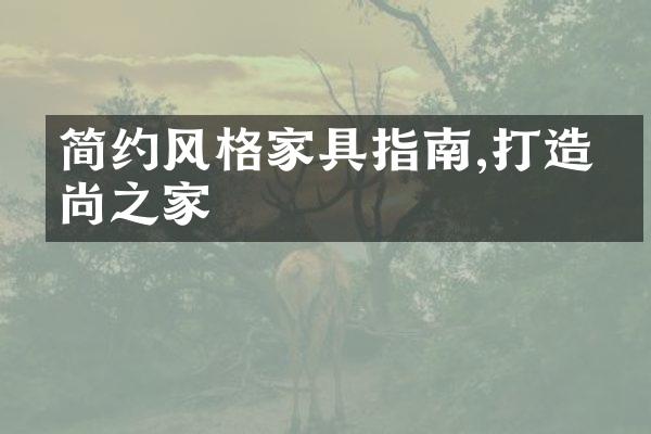 简约风格家具指南,打造时尚之家