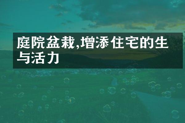 庭院盆栽,增添住宅的生机与活力