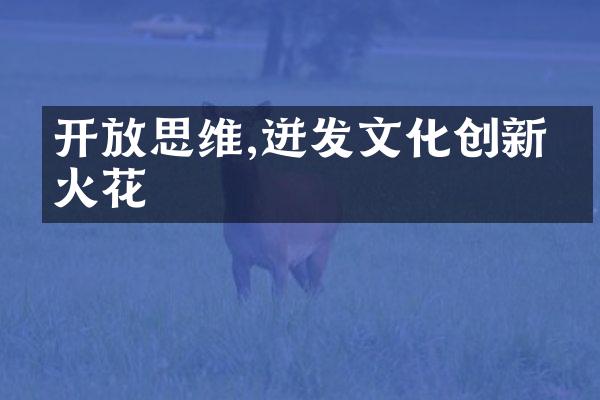 开放思维,迸发文化创新的火花