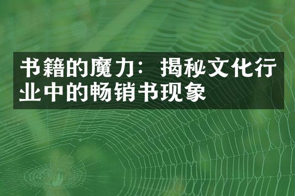 书籍的魔力：揭秘文化行业中的畅销书现象