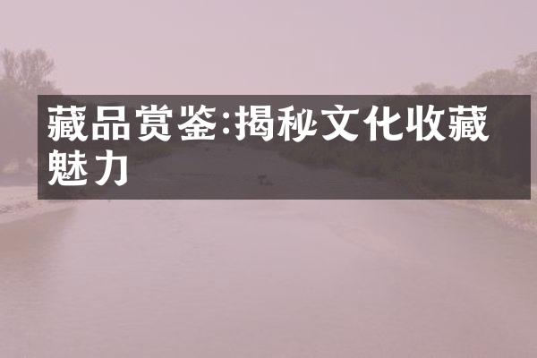 藏品赏鉴:揭秘文化收藏的魅力