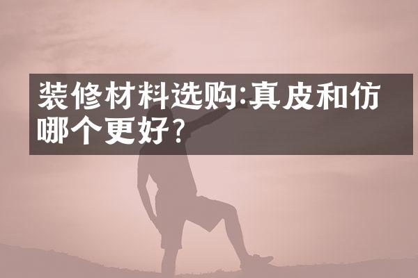 装修材料选购:真皮和仿皮哪个更好?